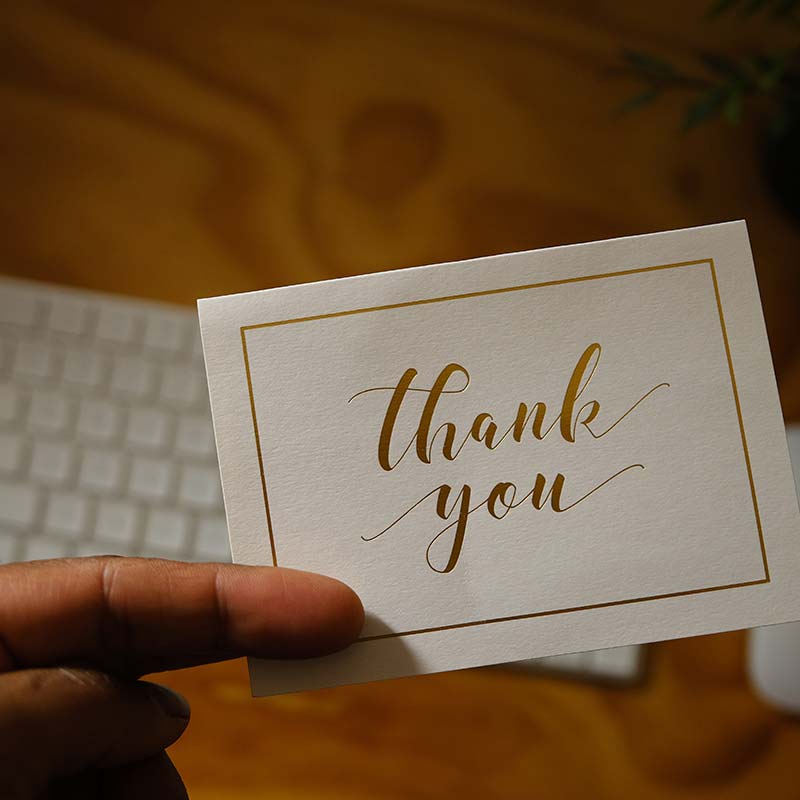 High-Quality Thank You Cards for a Professional Look